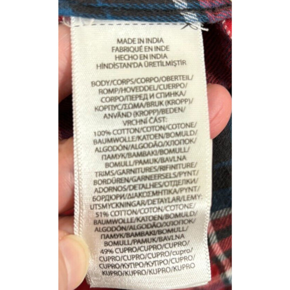 Vintage RL Polo Country Shirt Shaket Mens 4XB Flannel Plaid Pearl Snaps Red - Picture 7 of 11